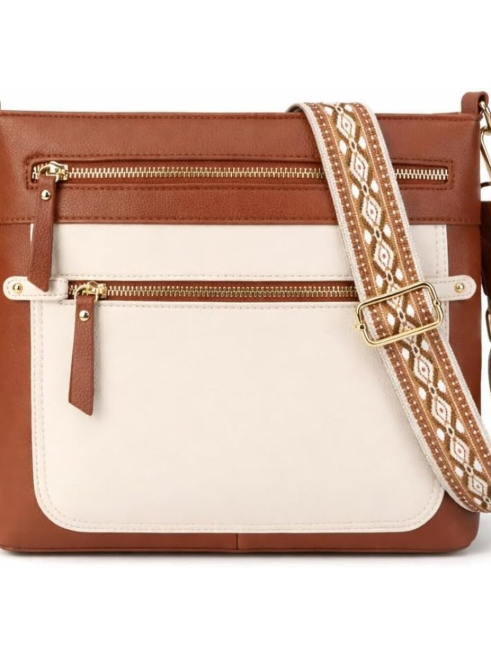 Crossbody Purses for Women, Medium Vegan Leather Multi Pocket Crossbody Bag with